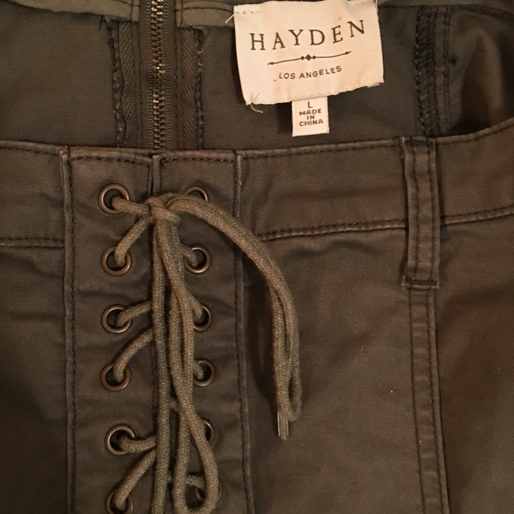 Lace Front Mini Skirt